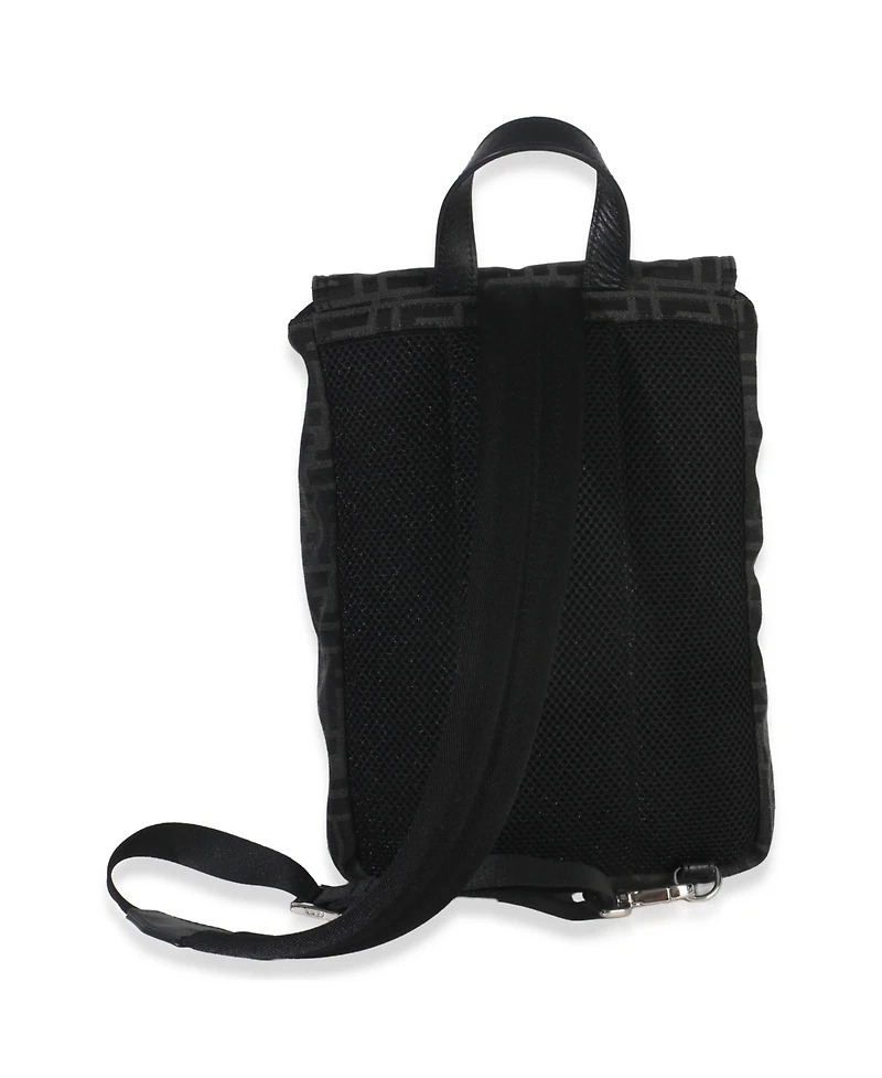 Pre-Owned Fendi Black Zucca Canvas Small Fendiness Crossbody Bag
