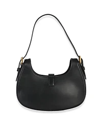 Pre-Owned Saint Laurent Black Smooth Calfskin Le Fermoir Hobo