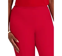 Kasper Women's Elasticized Back Wide-Leg Pants