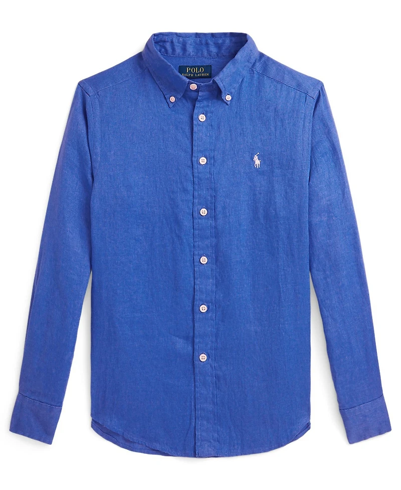 Polo Ralph Lauren Boys' 8-20 Embroidered Long-Sleeve Shirt