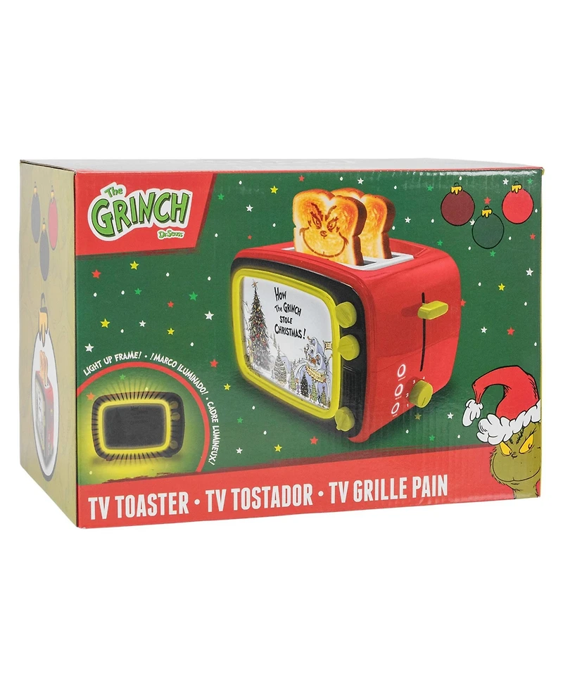 Uncanny Brands Dr. Seuss How the Grinch Tv Toaster with Light Up Frame
