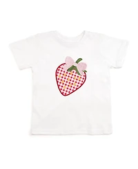 Sweet Wink Toddler Girls Strawberry Patchwork Short Sleeve T-Shirt