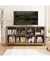 Yigii 8 Cube Storage Organizer - Farmhouse Modern Design for Home Office,Easy Assembly