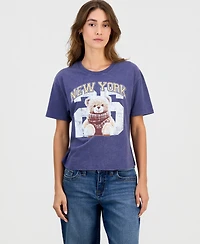 Rebellious One Juniors' New York Bear Graphic T-Shirt