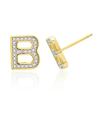 Macy's Diamond Accent 0.01 ct. t. w. Initial 'S' Stud Earrings