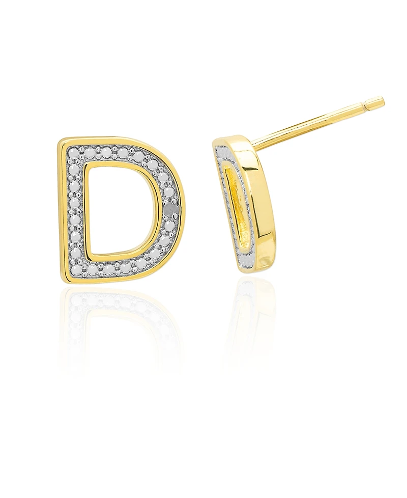 Macy's Diamond Accent 0.01 ct. t. w. Initial 'S' Stud Earrings