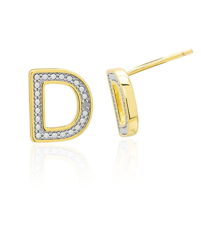 Macy's Diamond Accent 0.01 ct. t. w. Initial 'S' Stud Earrings