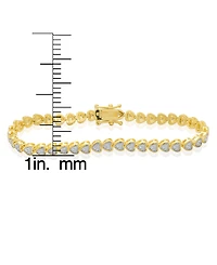 Macy's Diamond Accent 0.005 ct. t. w. Heart Link Bracelet
