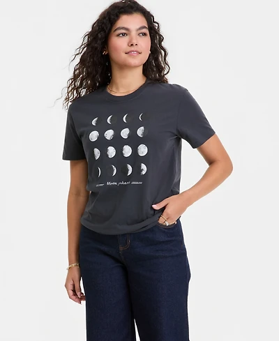 Self Esteem Juniors' Moon Phases Graphic-Print Tee