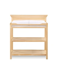 Flynama Modern Changing Table Wood Finish with Two Shelves and 4 Side Safety Rails for Nursery