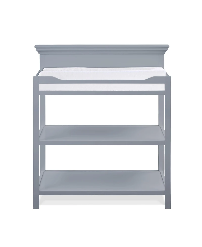 Flynama Modern Changing Table Finish with Two Shelves and 4 Side Safety Rails for Nursery