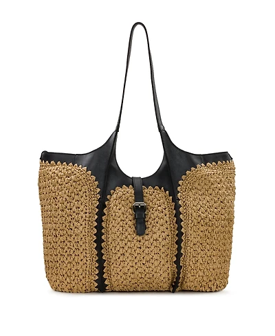 Patricia Nash Santorini Medium Woven Straw Satchel