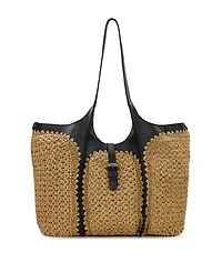 Patricia Nash Santorini Medium Woven Straw Satchel