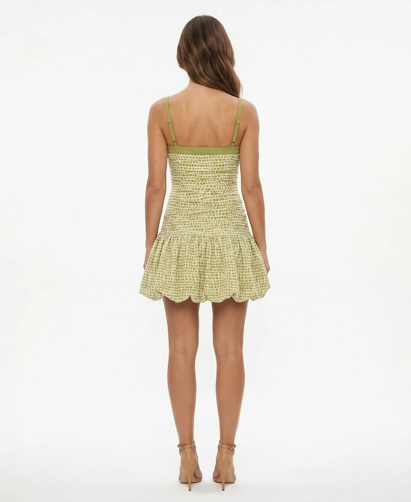 Violet Weekend Juniors' Polka Dot Bubble Hem Dress