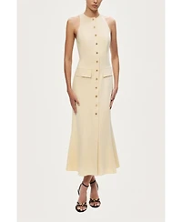 Nocturne Women's Sleeveless Button-Front Midi Dress