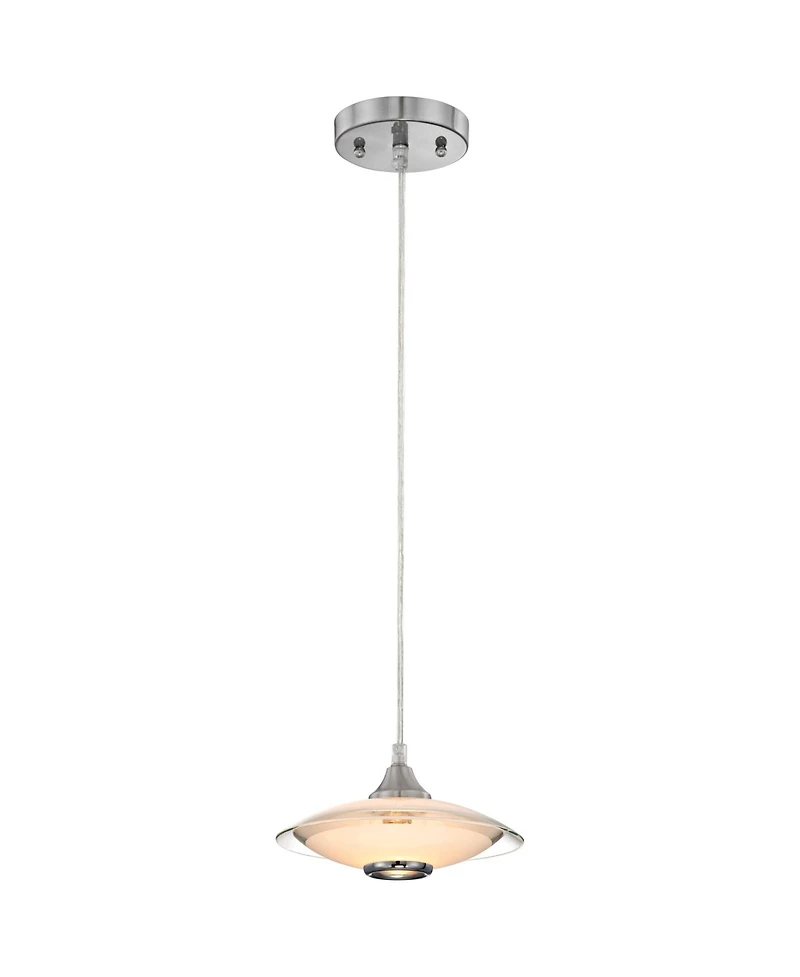 Possini Euro Design Possini Euro Saucer 8"W Nickel and Glass Led Mini Pendant Set of 3