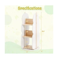 Gouun 360 Kid's Rotating Bookshelf Toy Storage Organizer with 5 Shelves
