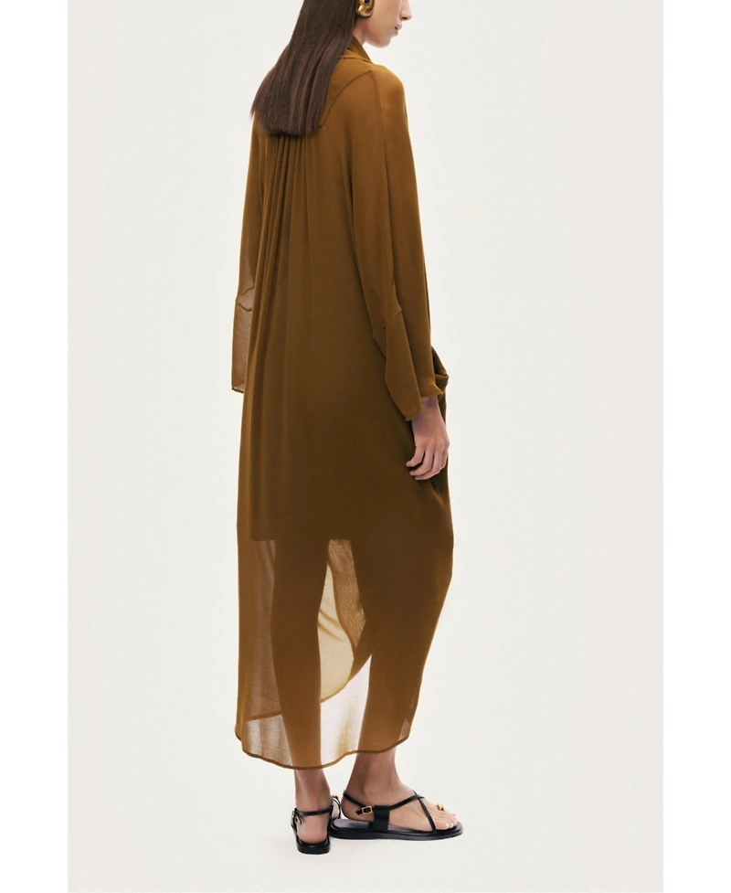 Nocturne Women's Draped V-Neck Midi Dress