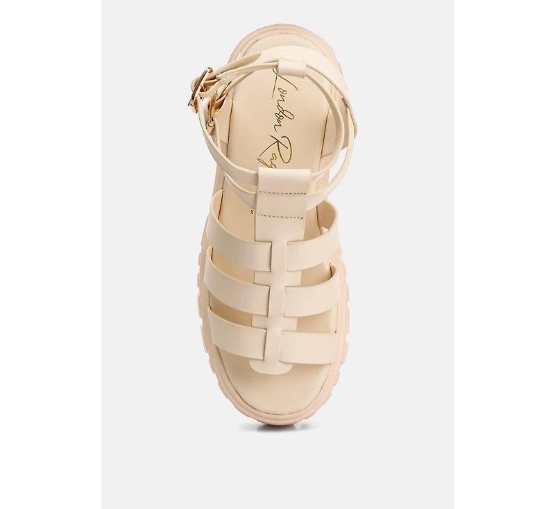 dewey faux leather gladiators