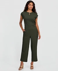 Anne Klein Essentials Petite Pebble-Texture Knit Pull-On Pants