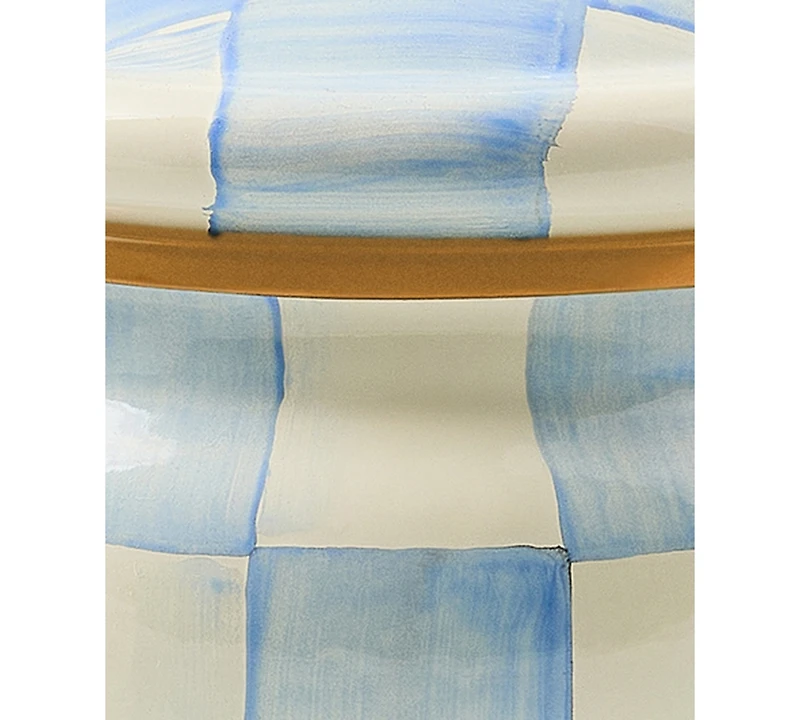 MacKenzie-Childs Sky Check Curiosity Pot