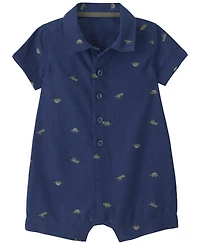 Carter's Baby Boys' Linen-Blend Short-Sleeve Romper