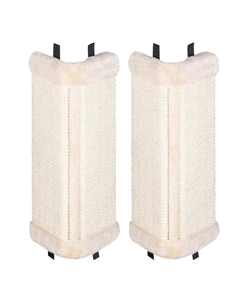 Aronkl Corner Wall Cat Scratcher Set of 2 Mounted Sisal Pad Vertical Scratch Panel Wall Protector