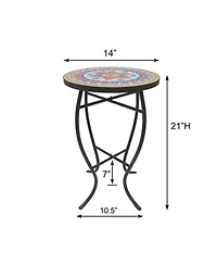 Jiallo Mosaic Alpine Accent Table