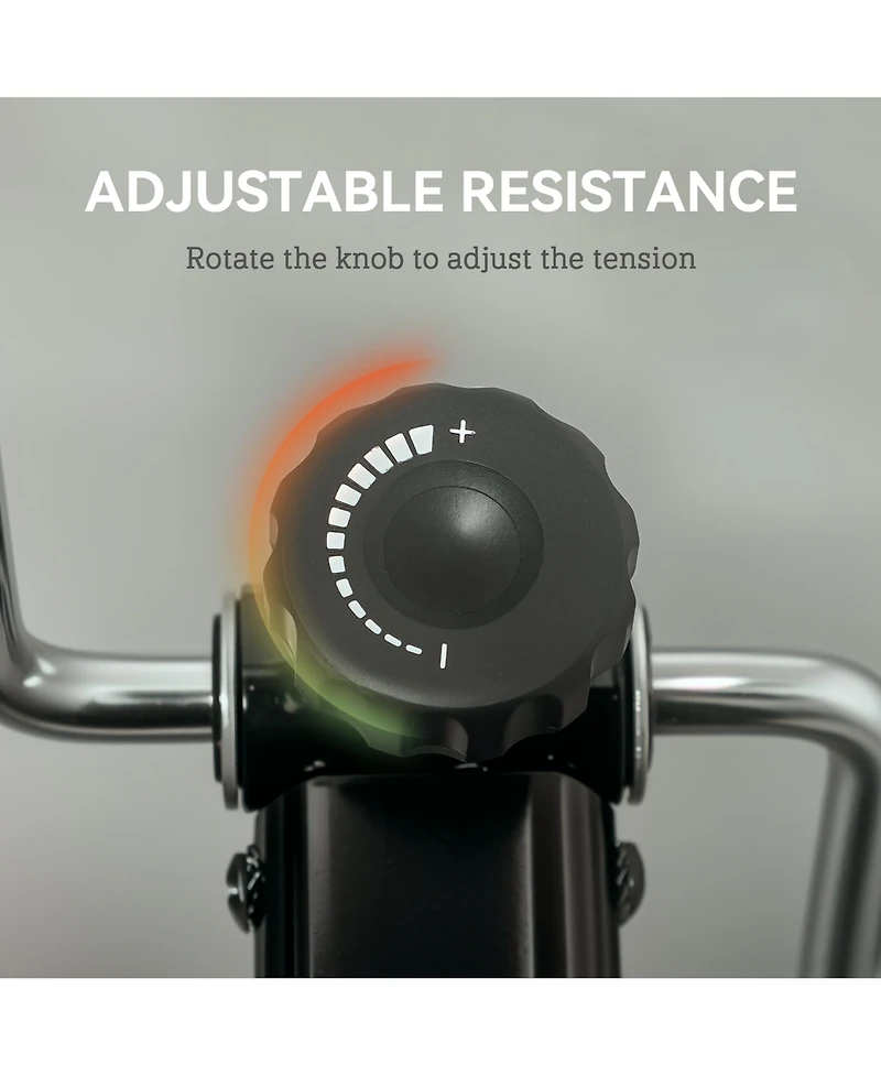 Soozier Seated Pedal Exerciser Foldable Leg Exercise Bike with Lcd Monitor