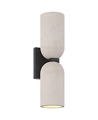 Possini Euro Design Amalfi High and Cement 2-Light Led Wall Sconce
