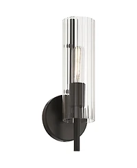 Possini Euro Design Taurus and Fluted Glass Wall Sconce