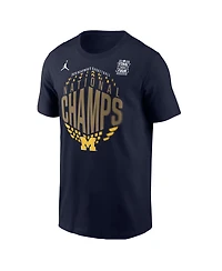 Jordan Men's Navy Michigan Wolverines 2026 Ncaa Basketball National Champions Locker Room T-Shirt