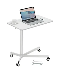 Gouun Mobile Standing Desk, Gas Spring Adjustable 28.5-44.2 in, Rolling