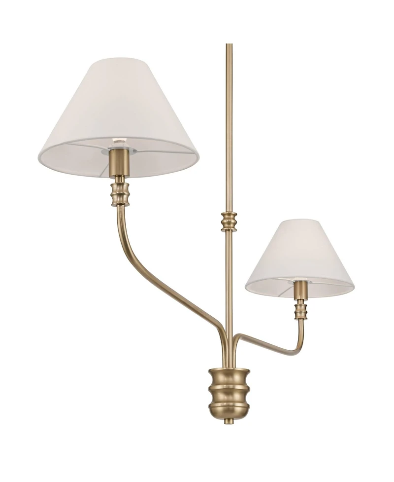 Possini Euro Design Nikos Matte 2-Light Shade Pendant Light