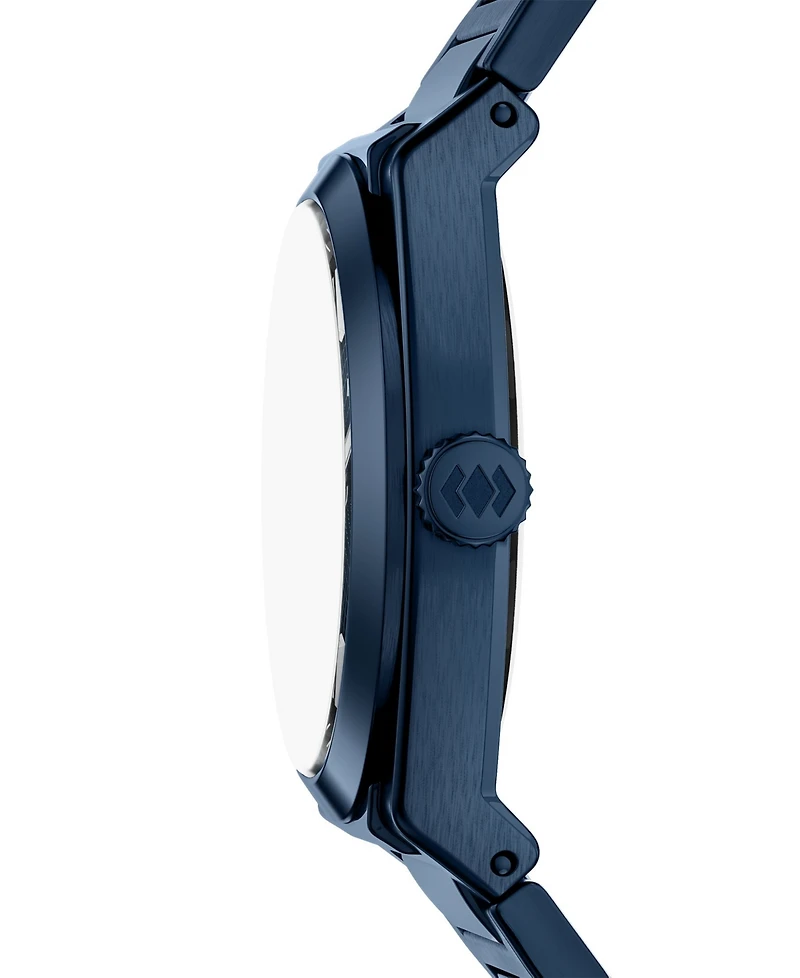 Fossil Men's Everett Three-Hand Navy Stainless Steel Watch, 42mm