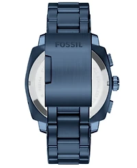 Fossil Men's Machine Chronograph Navy Stainless Steel Watch, 44mm