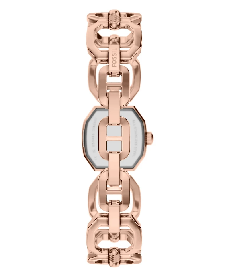 Fossil Women's Harlow Mini Two-Hand Rose Gold-Tone Stainless Steel Watch, 20mm