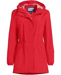 Lands' End Women's Plus Squall Packable Waterproof Raincoat