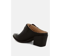 Rag & Co Womens Women Holler Carved Buckle Statement Mules