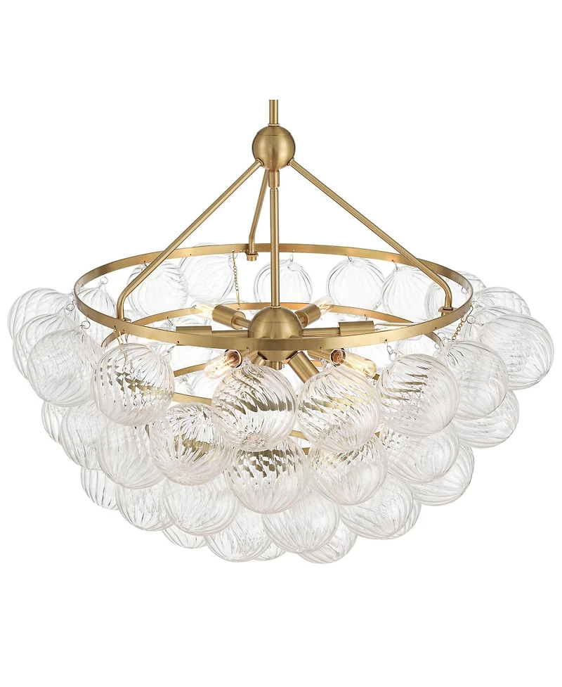 Possini Euro Design Possini Euro Albaro 27"W Fluted Glass 9-Light Pendant Light