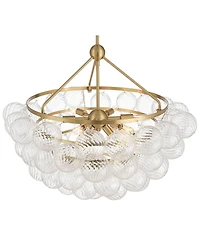Possini Euro Design Possini Euro Albaro 27"W Fluted Glass 9-Light Pendant Light