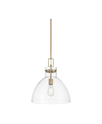 Possini Euro Design Possini Euro Hammon 14" Wide Aged Brass and Glass Pendant Light