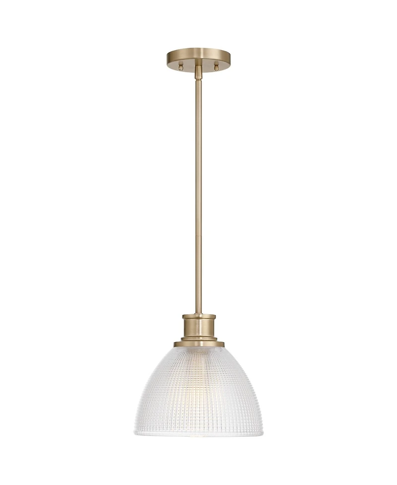 Possini Euro Design 10"W Brass and Vintage Glass Mini Pendant Light