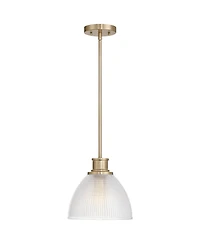 Possini Euro Design 10"W Brass and Vintage Glass Mini Pendant Light