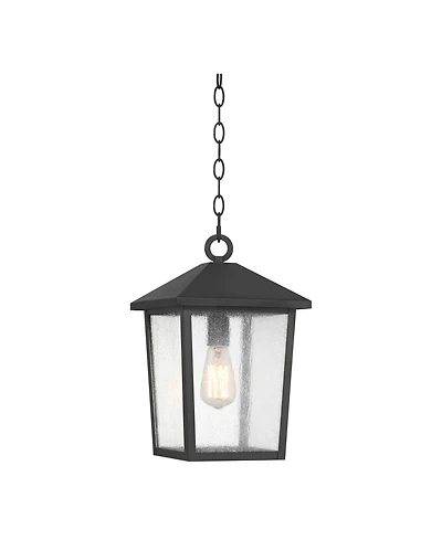 John Timberland Westmont High Modern Outdoor Pendant Light Fixture Ceiling Porch House Hanging Sand Glass Shade