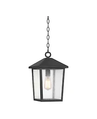 John Timberland Westmont High Modern Outdoor Pendant Light Fixture Ceiling Porch House Hanging Sand Glass Shade