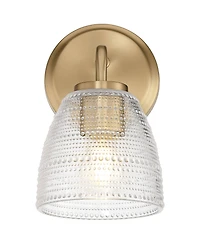 Possini Euro Design Possini Euro Sabrina 9" High Satin Brass and Glass Wall Sconce