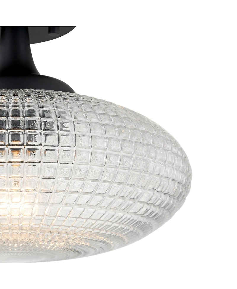 Possini Euro Design Possini Euro Voltri 12"W Matte and Vintage Glass Ceiling Light