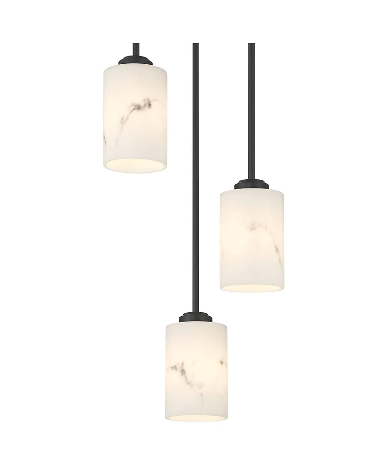 Possini Euro Design Possini Euro Stoker 12 1/2"W Faux Alabaster 3-Light Pendant
