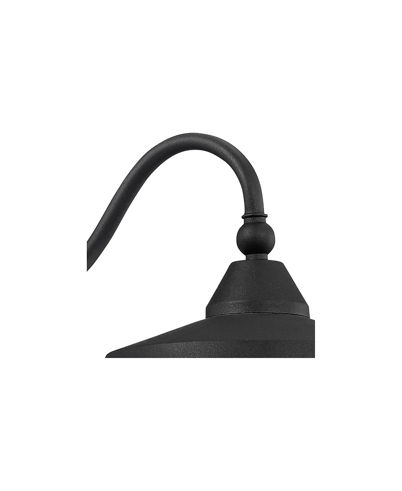 John Timberland Willard Rustic Industrial Farmhouse Outdoor Barn Light Fixture Textured Led Gooseneck 8 3/4" for Exterior Barn Deck House Porch